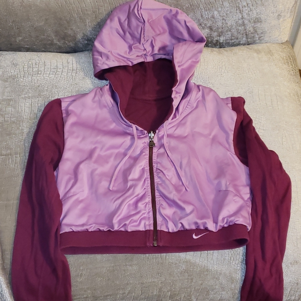 Crop reversible Nike hoodie